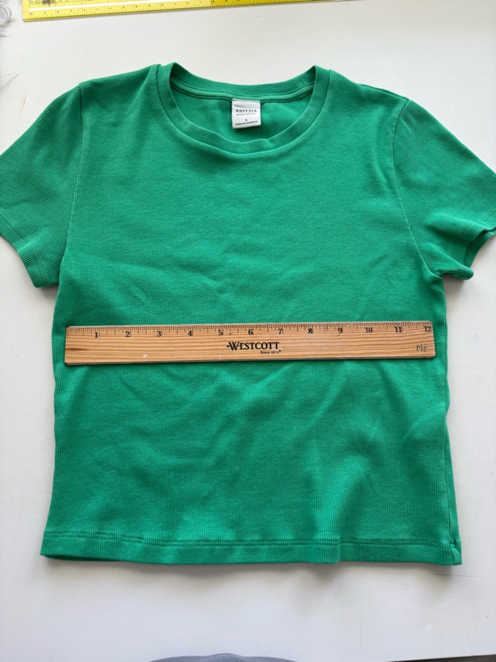 Aritzia homestretch size S green ribbed top